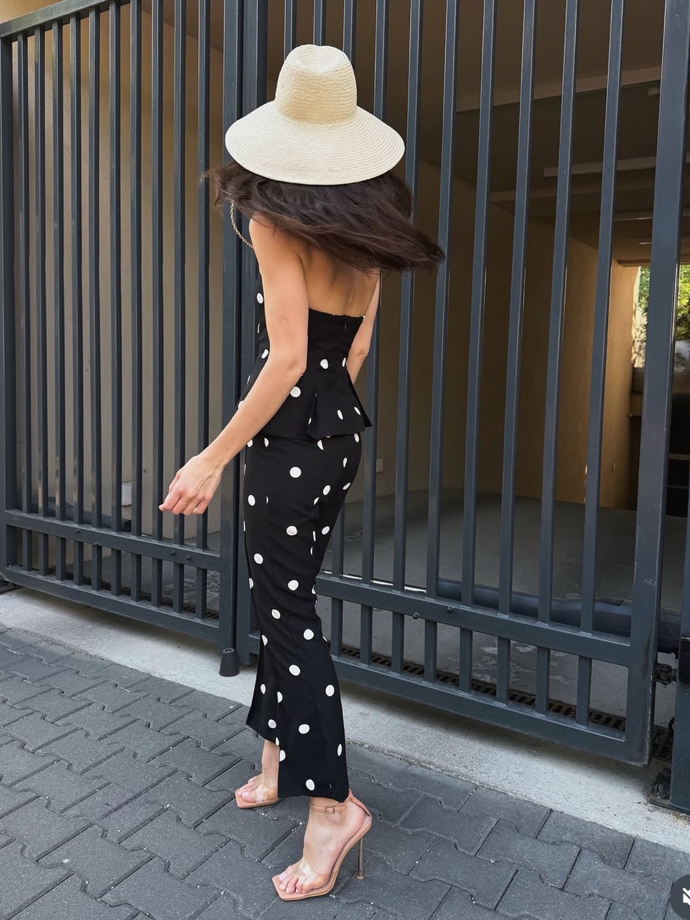Zara Polka Dot Strapless Jumpsuit - Picture 2 of 8
